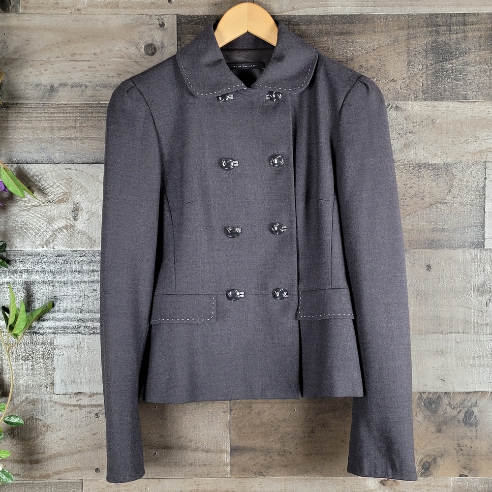 Elie Tahari Double Breasted Wool Blazer - Picture 9 of 16
